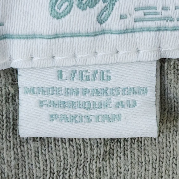 American Eagle Mens Large Green Tropical Palm Tree Short Sleeve Button - Picture 2 of 10